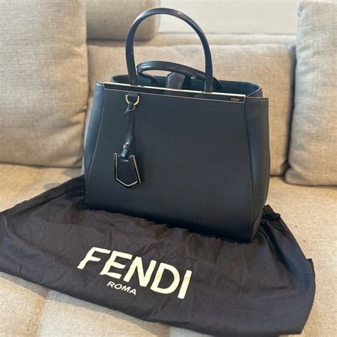 fendi 2jours modello elite|FENDI Vitello Elite Regular 2Jours Tote Black .